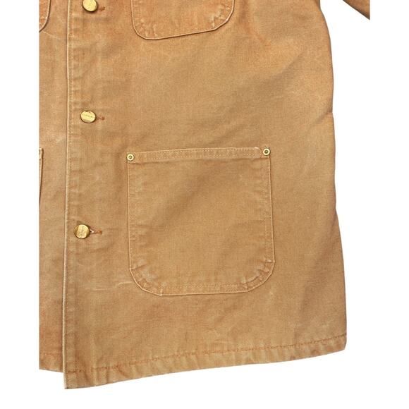 Viintage Carhartt C01 BRN Men’s 42 Reg Chore Jacket Barn Coat Union Made USA - Picture 10 of 16